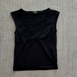 J. Crew Black V-Neck Tank Top